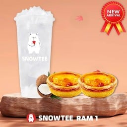 น้ำมะพร้าว + ทาร์ตไข่ใหญ่ 2 ชิ้น