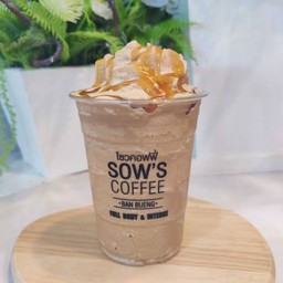 ลาเต้ปั่น  ใช้เมล็ดกาแฟสด