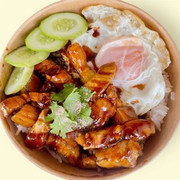 หมูหวาน ราดข้าว