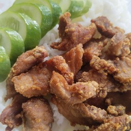 ข้าวหมูทอด