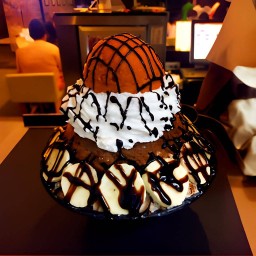 Bingsu Snow iec Thai Tea