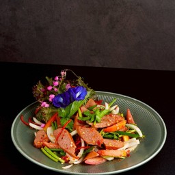 ยำใส้กรอกเยอรมันพรีเมี่ยม premium German sausage salted