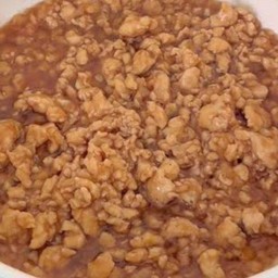 ข้าวหน้าไก่สับผัดน้ำมันหอย