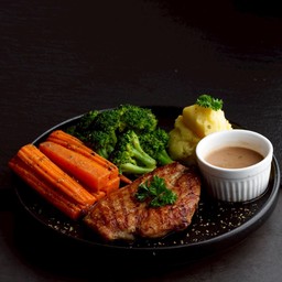 สเต็กไก่ พริกไทยดำ Chicken Steak black paper