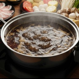 ชุดซุปดำ น้ำจิ้มพอนสึ พริก กระเทียม ต้นหอม