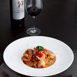 สปาเก็ตตี้ครีมกุ้ง Spagettini Cream Ebiko