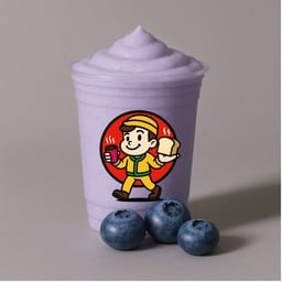 นมสดไซรัปบลูเบอร์รี่-ปั่น