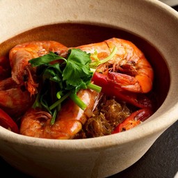 กุ้งอบวุ้นเส้นBaked shrimp with glass noodles