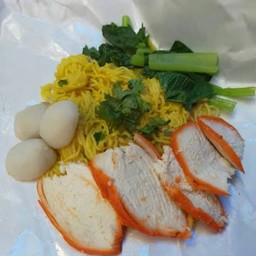 บะหมี่แห้งไก่แดง