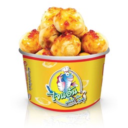 ไจแอ้นไส้กรอกแดง + กุ้งระเบิด