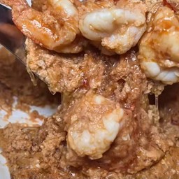 สุกี้ไข่ข้นเคลือบวุ้นกุ้งเด้ง