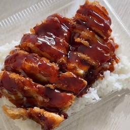 ข้าวไก่กรอบซอสเทอริยากิ