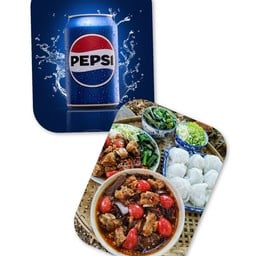 น้ำเงี้ยวฅนเหนือ คู่ Pepsi (กระป๋อง)