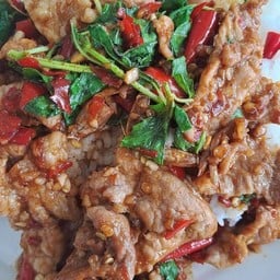 กระเพราหมูชิ้น