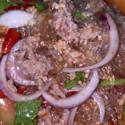 ยำเส้นแก้วเล็กหมูสับ