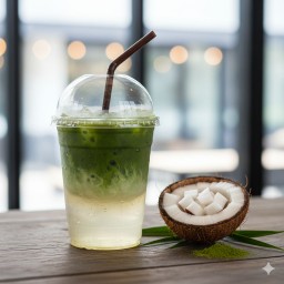 มัทฉะน้ำมะพร้าว