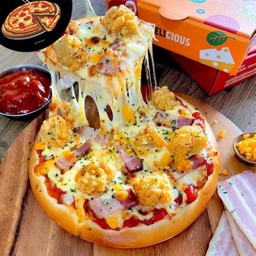 พิซซ่าไก่ป๊อบ แฮมไก่ ชีส 5 นิ้ว