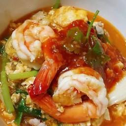 สุกี้แห้งกุ้ง