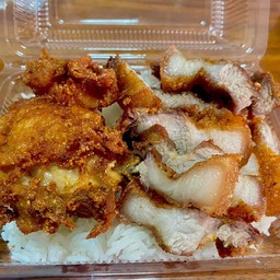 ข้าวสะโพกไก่+สามชั้น