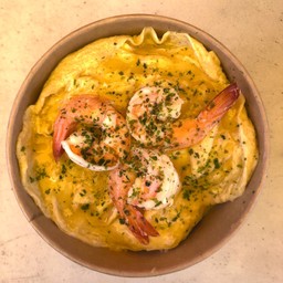 ข้าวไข่ข้นซอสมันกุ้ง