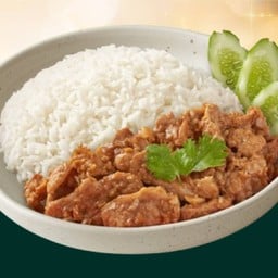 Fried Pork With Garlic On Rice