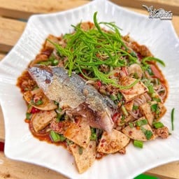 ยำขนมจีนปลาทูหมูยอ