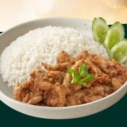 ข้าวไก่ทอดกระเทียม