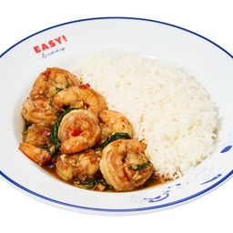 ข้าวราดกะเพรากุ้ง