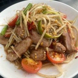 ตำคอหมูย่าง ปลาร้า/ไทย