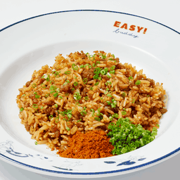 ข้าวผัดหม่าล่าไข่และกุ้ง