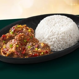 Braised Beef with Dried Chili Rice