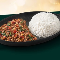 ข้าวกะเพราเนื้อสับ