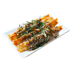 [LM] เกี๊ยวซ่าสติ๊กไส้ไก่ หน้าทาโกะยากิ 4 ชิ้น