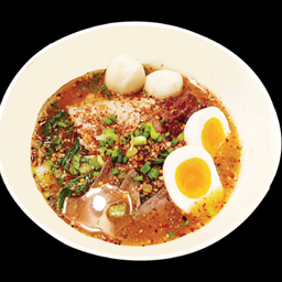 ก๊วยเตี๋ยวต้มยำน้ำข้น (เส้นผัก)(Tom Yum Noodles with Thick Soup (Vegetable Noodles))