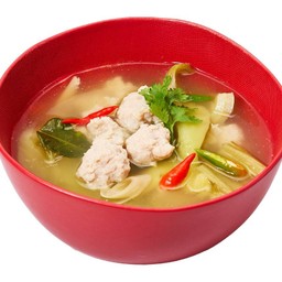 ต้มยำหมูเด้งผักกาดดอง