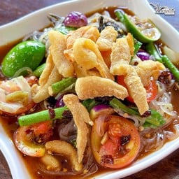 ตำเส้นเล็กพริกแห้ง(กากเจียว)