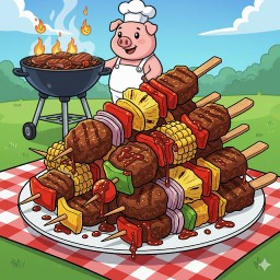 [Set BBQ] เนื้อหมู 10ไม้