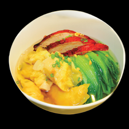 เกี๊ยวกุ้ง+เป็ดย่าง เกาเหลา(Shrimp dumplings + roast duck)