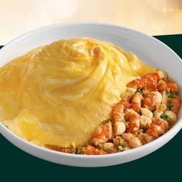 ข้าวไข่ลาวากุ้งกระเทียม