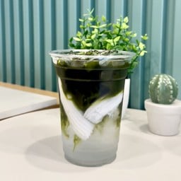 น้ำมะพร้าวสด+ดิปชาเขียว (16oz)