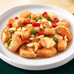 ท้องปลาแซลมอนทอดกระเทียม