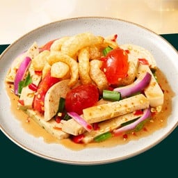 Spicy Pork Sausage Salad With Salted Egg Yolk