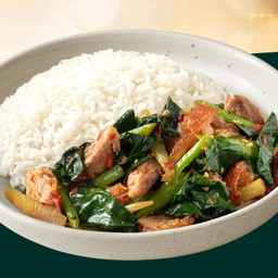 ข้าวผัดคะน้าขาหมูเยอรมัน