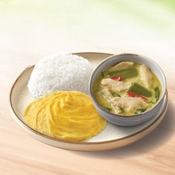 ข้าวไข่ลาวา แกงเขียวหวานไก่