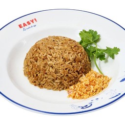 ข้าวผัดกระเทียมพริกไทยหมูคั่ว