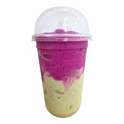 อะโวคาโด + แก้วมังกรสมูทตี้(ใช้เนื้อผลไม้)