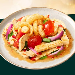 ยำหมูยอไข่แดงเค็ม