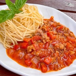 สปาเก็ตตี้ซอสแดงหมูสับ