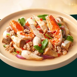 ยำเห็ดออรินจิกุ้งสด