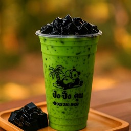 ชาเขียวเฉาก๊วยบราวด์ชูก้า